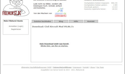 Le modding de DCS, c'est aussi l'occasion de télécharger des fichiers de 2 Go depuis des machins d'hébergement allemands qui vous disent que „Dein Download steht nun bereit“.